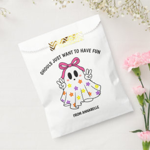 Sachets En Papier Fantômes Rose Squelettes Veulent S'amuser Hallowee