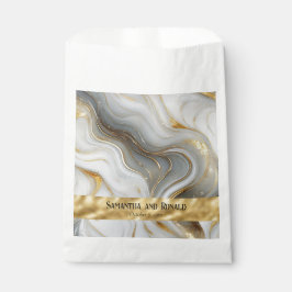 Sachets En Papier Faux Gold, Grey, Blanc Marbré Mariage Favoriser Sa