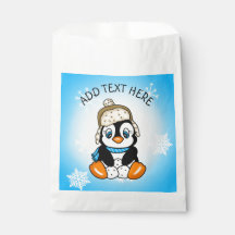 Faveurs de pingouins pour bébé personnalisées