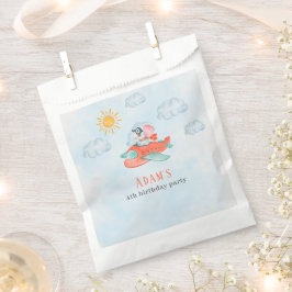 Sachets En Papier Favoriser sac éléphant pilote fête d'anniversaire