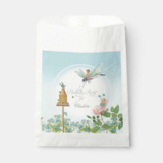 Sachets En Papier Féerie Fée Cute Thème Anniversaire Fête Faveurs (Devant)