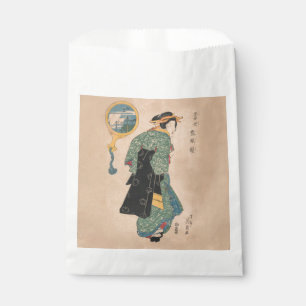 Sachets En Papier Femme japonaise Kimono : Ukiyo-e Woodblock Imprime