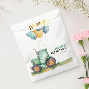 Sachets En Papier Ferme Green Tractor Anniversaire