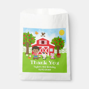 Sachets En Papier Ferme Rouge Anniversaire Africain Américain Boy Me