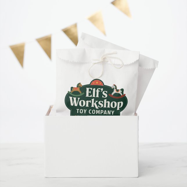 Sachets En Papier Festive Noël Elf atelier fête (Fête)