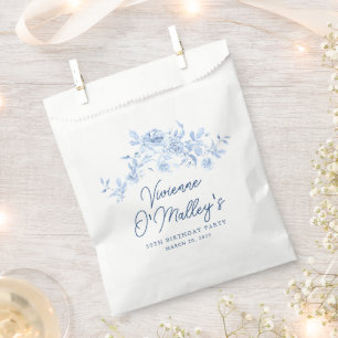 Sachets En Papier Fête d'anniversaire 50 ans personnalisée Dusty Blu