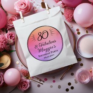 Sachets En Papier Fête d'anniversaire 80 ans 80 et Fabuleux 