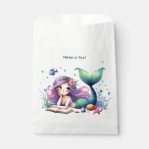 Fête d'anniversaire aquarelle Sirène Mer Vie migno