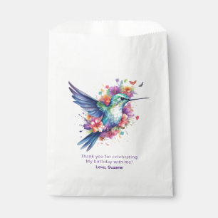 Sachets En Papier Fête d'anniversaire Bouquet Floral de Colibris