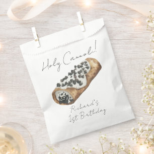 Sachets En Papier Fête d'anniversaire de 1 an Cannoli à l'aquarelle
