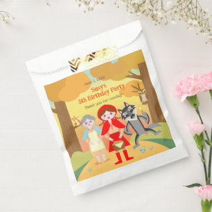 Sachets En Papier Fête d'anniversaire de fille du Petit Chaperon Rou