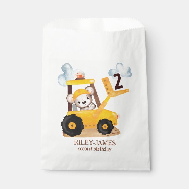 Sachets En Papier Fête d'anniversaire de la construction (Devant)