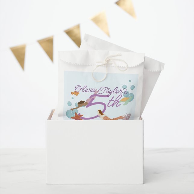 Sachets En Papier Fête d'anniversaire de la sirène (Fête)