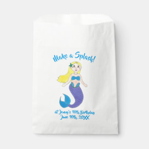 Sachets En Papier Fête d'anniversaire de la Sirène de natation