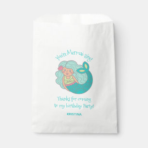 Sachets En Papier Fête d'anniversaire de la sirène Favoriser les sac