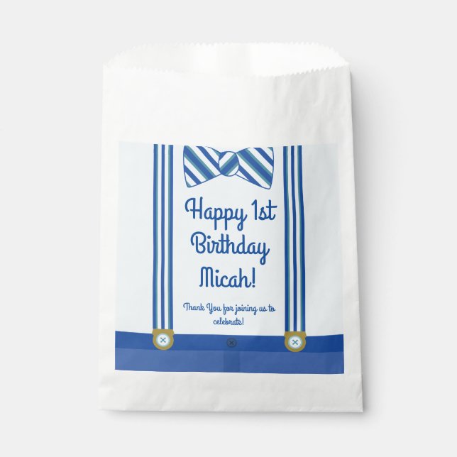 Sachets En Papier Fête d'anniversaire de Little Man (Devant)