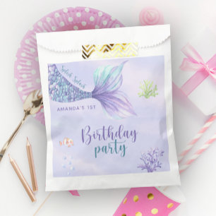 Sachets En Papier Fête d'anniversaire de sirène sous la mer Sirène