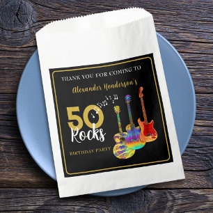 Sachets En Papier Fête d'anniversaire des 50 ans du Rock and Roll Me