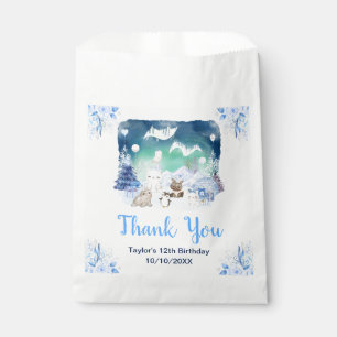 Sachets En Papier Fête d'anniversaire des animaux des Aurores boréal