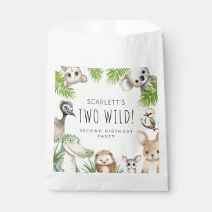 Sachets En Papier Fête d'anniversaire Deux Sauvages ! Animaux austra