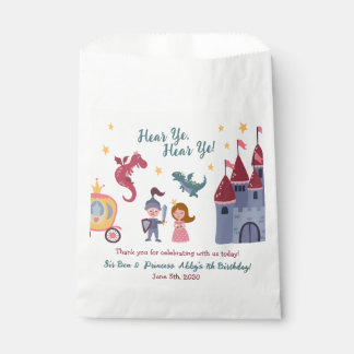 Sachets En Papier Fête d'anniversaire du Chevalier & Princesse, Drag
