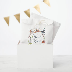 Sachets En Papier Fête d'anniversaire du chiot Chien Bleu Pawty