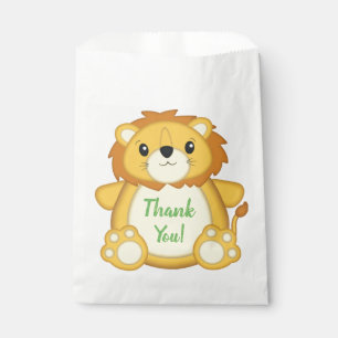 Sachets En Papier Fête d'anniversaire du Lion Vert