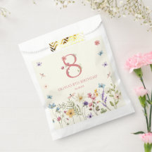 Fête d'anniversaire élégante papillon fleur sauvag