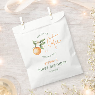 Sachets En Papier Fête d'anniversaire Little Cutie Citrus Orange