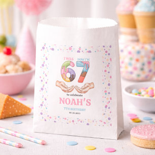 Sachets En Papier Fête d'anniversaire "Six Sept" pour enfants - 7 an