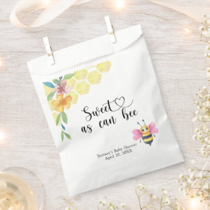 Sachets En Papier Fête de bébé fille abeille - douce comme peut être
