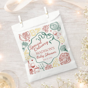 Sachets En Papier Fête de Bébé Livraison Spéciale Pâtes Italiennes