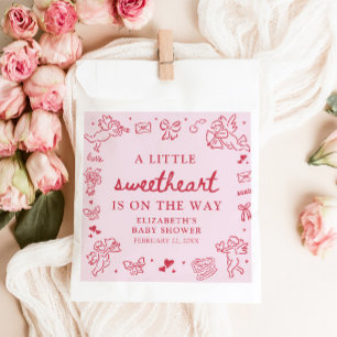 Sachets En Papier Fête de bébé petite douce amoureuse dessinée à la