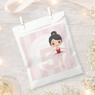 Sachets En Papier Fête de danseuse ballerine rose personnalisée