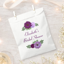 Sachets En Papier Fête de mariage floral Paeony Violet
