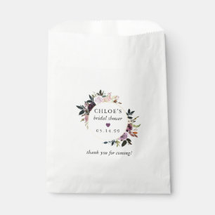 Sachets En Papier Fête de mariage floral rose rose pourpre