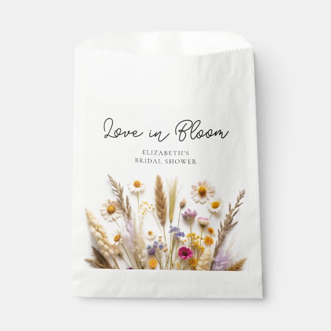 Sachets En Papier Fête de mariage Love in Bloom (Devant)