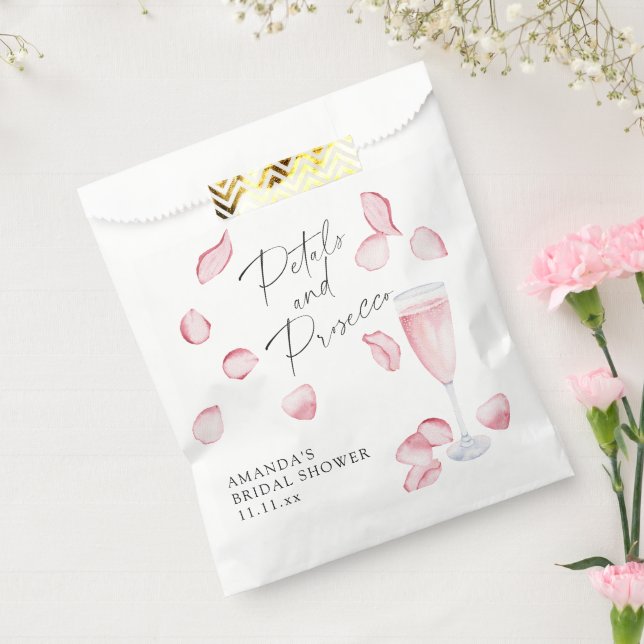 Sachets En Papier Fête de mariage Petales et Prosecco (Scellé)