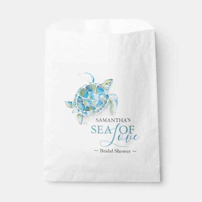Sachets En Papier Fête de mariage Sea of Love  (Devant)