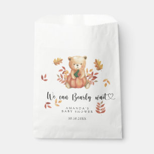 Sachets En Papier Fête de naissance de bébé ours en peluche d'automn
