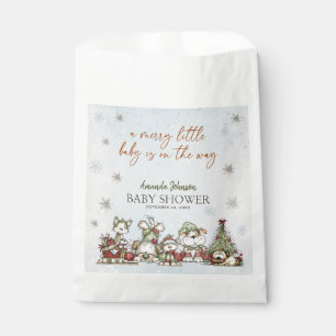 Sachets En Papier Fête de Noël de chiots gnomes de Noël Bébé arrive