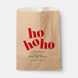 Sachets En Papier Fête de Noël Tipsy et Toasty Hohoho