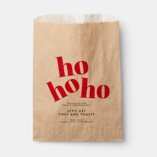 Sachets En Papier Fête de Noël Tipsy et Toasty Hohoho