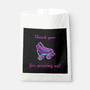 Sachets En Papier Fête de patinage à rouleaux Filles Neon Glow Anniv