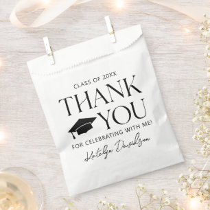 Sachets En Papier Fête de remise des diplômes Merci Élégante
