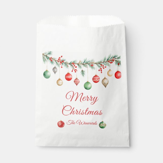 Sachets En Papier Fête d'échange ornement de Noël Garland (Devant)