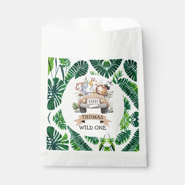 Sachets En Papier Fête des animaux de la Jungle tropicale (Devant)