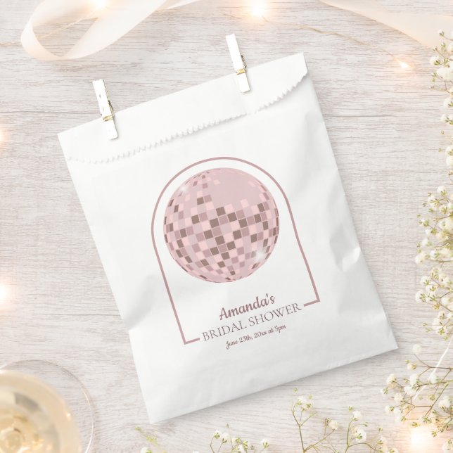 Sachets En Papier Fête des mariées Boogie Disco Rose (Coupé)