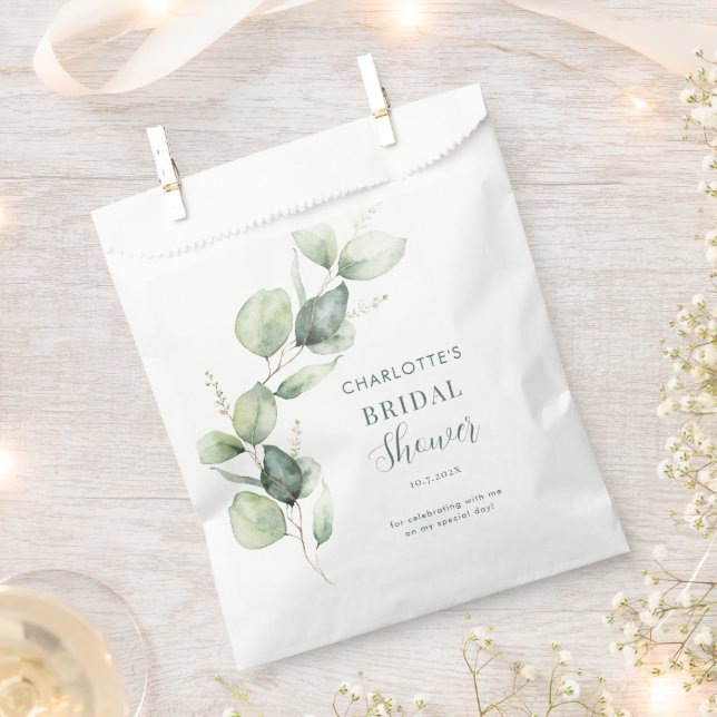 Sachets En Papier Fête des mariées botanique d'Eucalyptus (Coupé)
