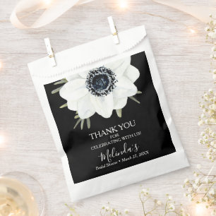 Sachets En Papier Fête des mariées d'anémone florale aquarelle